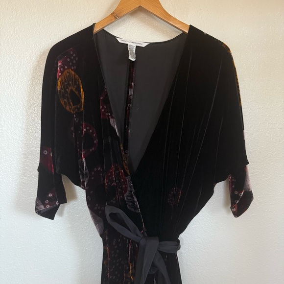 Diane Von Furstenberg Grano Velvet Dress Size 8 - Picture 5 of 17